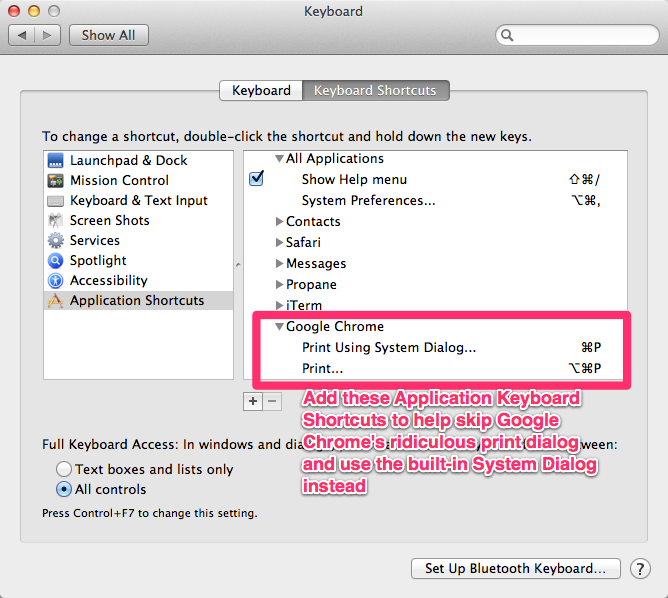 disable the print dialog box for chrome on a mac